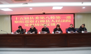 十五届县委第八轮第一巡察组巡视联动巡察石棉县人民法院党组情况反馈会议召开