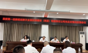 ​县委第一巡察组向天全县投资建设（集团）有限责任公司党总支反馈巡察情况