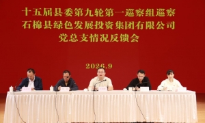十五届县委第九轮县委第一巡察组巡察石棉县绿色发展投资集团有限公司党总支情况反馈会议召开